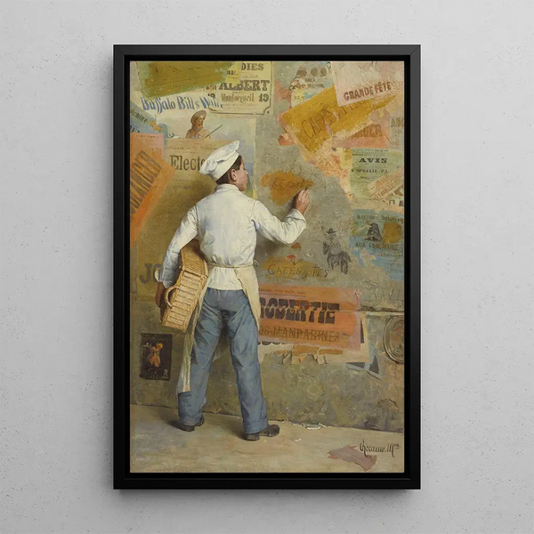 Young Baker Expressing His Political Opinions - Paul Charles Chocarne-Moreau — framed artwork on a wall