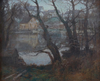 Landscape of a New England Town - Paul Cornoyer — artwork view