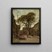 View of a city square with a man - Paul Cornoyer — framed artwork on a wall