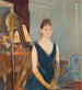 Harpist sitting with a fan - Paul César Helleu — artwork view