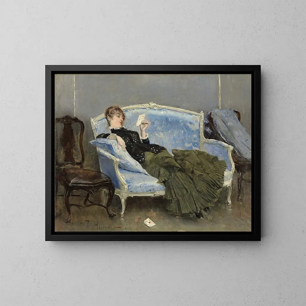 The Letter - Paul César Helleu — framed artwork on a wall
