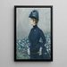 The Woman with Flowers - Paul César Helleu — framed artwork on a wall