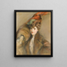 Dame au chapeau de plumes - Paul César Helleu — framed artwork on a wall