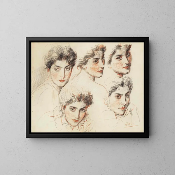 Dame de Grey - Paul César Helleu — framed artwork on a wall