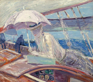Madame Helleu on board the yacht Bird - Paul César Helleu — artwork view