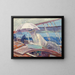Madame Helleu on board the yacht Bird - Paul César Helleu — framed artwork on a wall