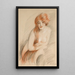 Nu féminin à la longue chevelure - Paul César Helleu — framed artwork on a wall