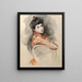 Portrait of Elisabeth Van Beema - Paul César Helleu — framed artwork on a wall