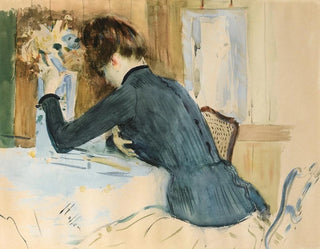 Portrait of a young girl in profile - Paul César Helleu — artwork view