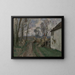 a village path near Auvers - Paul Cézanne — framed artwork on a wall