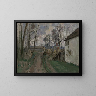 a village path near Auvers - Paul Cézanne — framed artwork on a wall