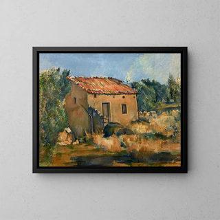 Abandoned House near Aix-en-Provence - Paul Cézanne — framed artwork on a wall