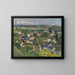 Panoramic view painting of Auvers - Paul Cézanne — framed artwork on a wall