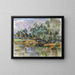 Bords de la Seine à Mantes - Paul Cézanne — framed artwork on a wall