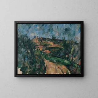 Virage de la route au sommet du chemin des Lauves - Paul Cézanne — framed artwork on a wall