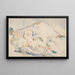 Château Noir and Mont Sainte-Victoire around 1890-1895 - Paul Cézanne — framed artwork on a wall