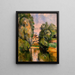 Country House by a River - Paul Cézanne — framed artwork on a wall