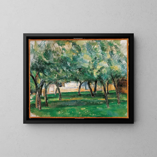 Farm in Normandy around 1885-1886 - Paul Cézanne — framed artwork on a wall