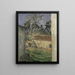 Farmyard Painting - Paul Cézanne — framed artwork on a wall