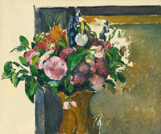 Flowers in a Red Vase - Paul Cézanne — artwork view