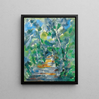 Paul Czanne - Forest Scene Path from Mas Jolie to Chteau noir.webp