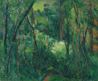 Interior of a Forest - Paul Cézanne — artwork view