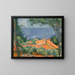 L'Estaque with Red Roofs - Paul Cézanne — framed artwork on a wall