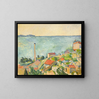 The sea at L'Estaque - Paul Cézanne — framed artwork on a wall