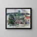 Landscape near Paris - Paul Cézanne — framed artwork on a wall