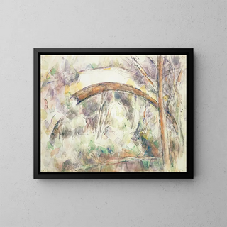 The Bridge of the Three Sautets - Paul Cézanne — framed artwork on a wall
