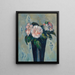 The dark blue vase - Paul Cézanne — framed artwork on a wall