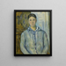 Madame Cézanne in Blue - Paul Cézanne — framed artwork on a wall