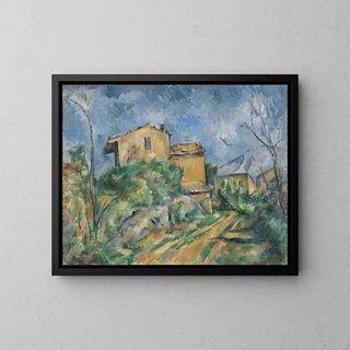 Maison Maria with view of the Château Noir - Paul Cézanne — framed artwork on a wall