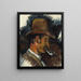 Man with a Pipe - Paul Cézanne — framed artwork on a wall