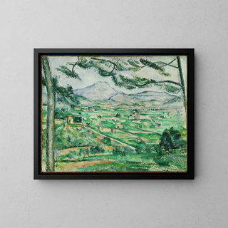 Mont Sainte-Victoire 2 - Paul Cézanne — framed artwork on a wall