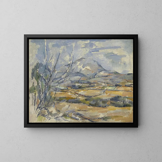 Montagne Sainte-Victoire - Paul Cézanne — framed artwork on a wall