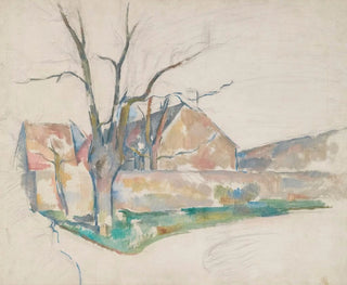 Winter Landscape Painting - Paul Cézanne — artwork view