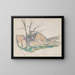 Winter Landscape Painting - Paul Cézanne — framed artwork on a wall