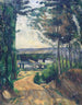 Road leading to the lake - Paul Cézanne — artwork view