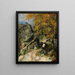 Rochers dans la forêt Fontainebleau - Paul Cézanne — framed artwork on a wall