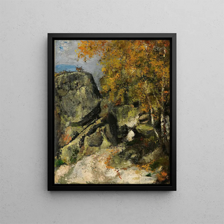 Paul Czanne - Rochers Dans La Fret Fontainebleau.webp