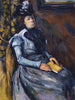 Woman sitting in blue - Paul Cézanne — artwork view