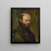 Self-portrait painting - Paul Cézanne — framed artwork on a wall
