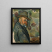 Self-portrait with a Hat - Paul Cézanne — framed artwork on a wall