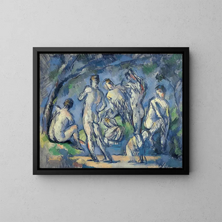 Seven Bathers - Paul Cézanne — framed artwork on a wall