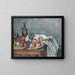 Still life with onions - Paul Cézanne — framed artwork on a wall