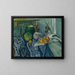 Nature morte avec un pot en gingembre et des aubergines - Paul Cézanne — framed artwork on a wall