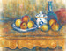Nature morte with blue bottle, sugar bowl, and apples - Paul Cézanne — artwork view