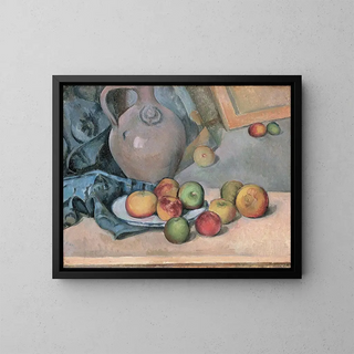 Ceramic Pitcher Painting - Paul Cézanne — framed artwork on a wall