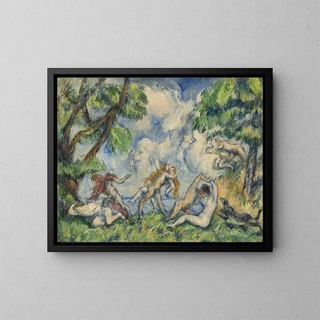 La Bataille de l'Amour - Paul Cézanne — framed artwork on a wall
